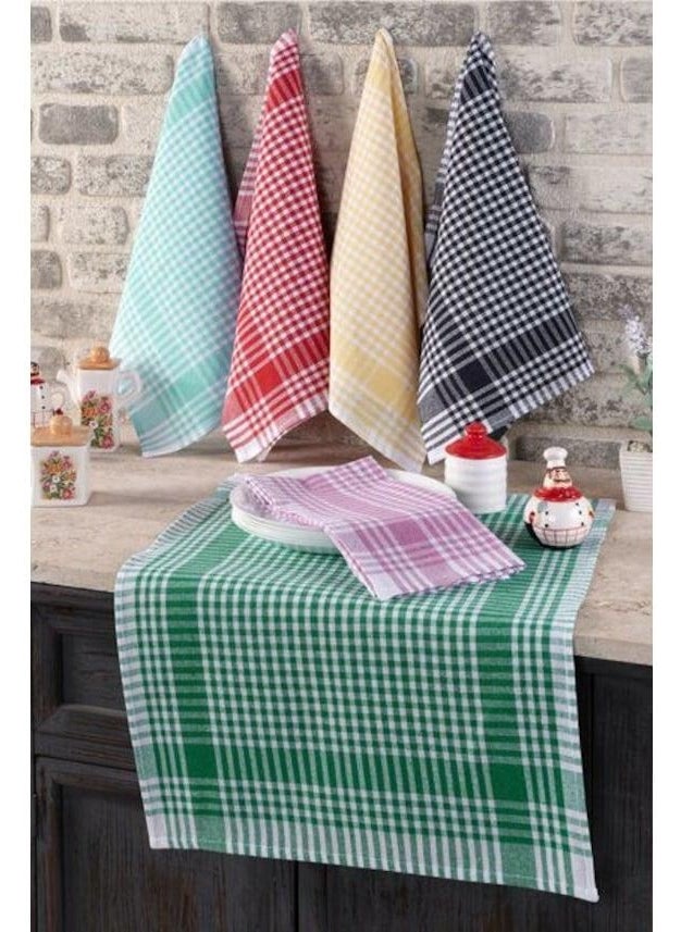 10 Pack 50 x 70 Gingham Cloth - Plaid Cloth - Washcloth - Tea Towel - Serving Napkin