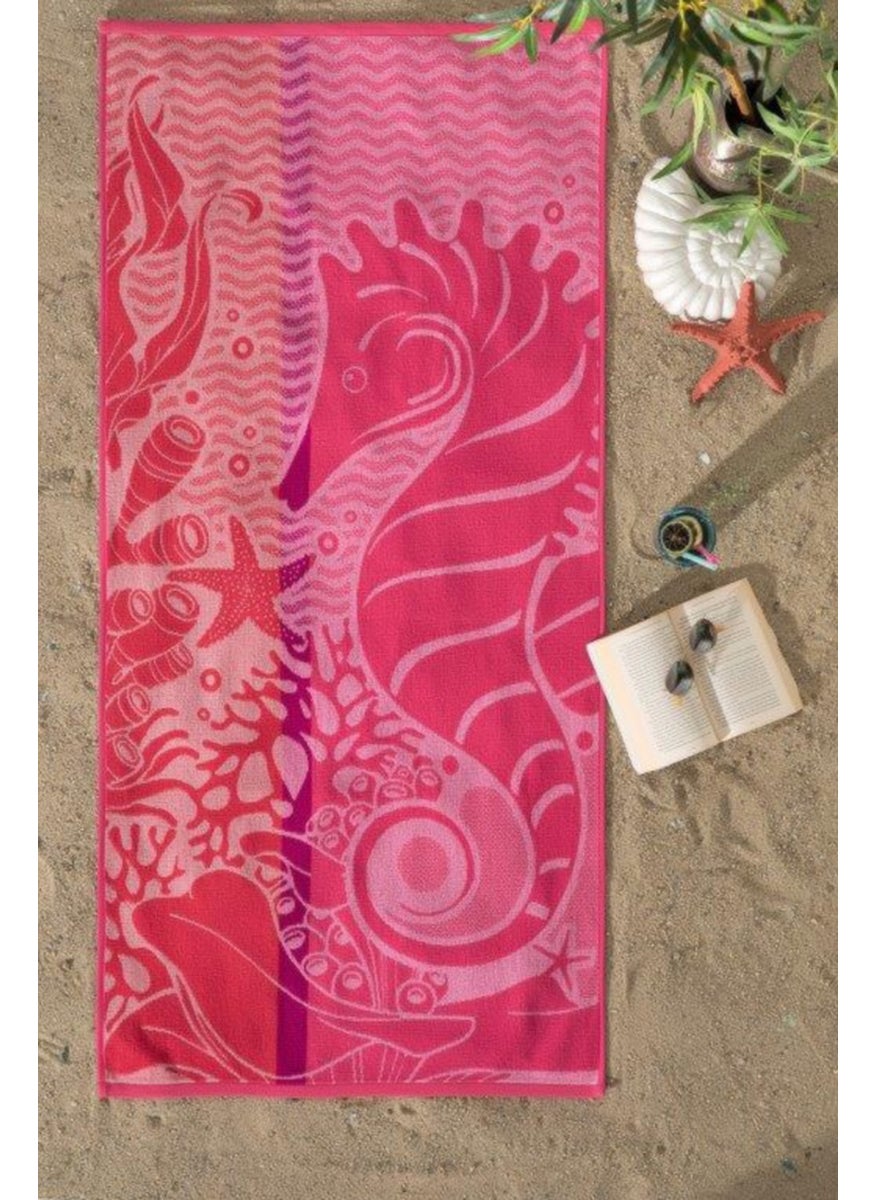 Özdilek Pink Seahorse Beach Towel