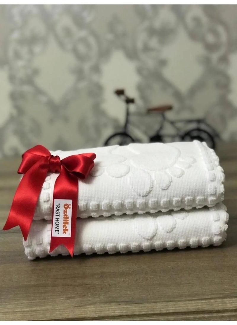 Bath Foot Towel Set of 2 (White)