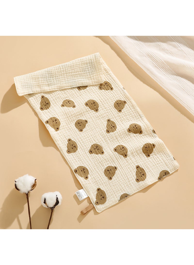 Kids Cotton Face Towels Nursery Hanging Baby Bath Bibs Bear Head Long Scarf