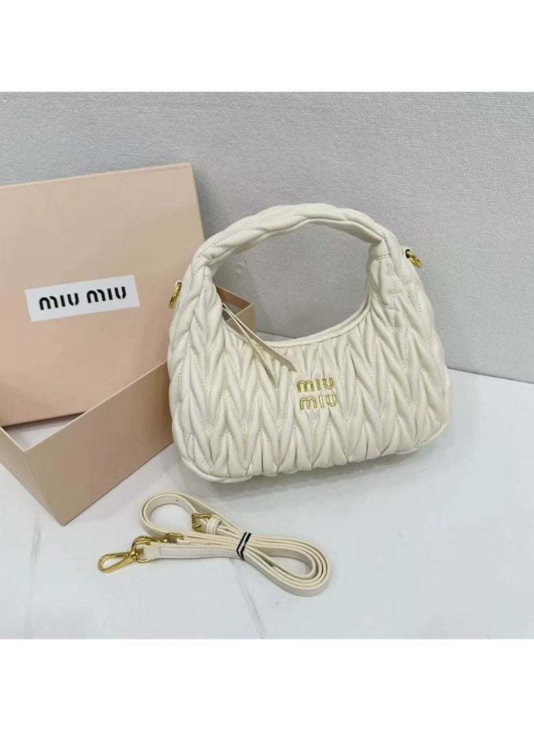 MIU Wander nappa leather hobo Shoulder Bag