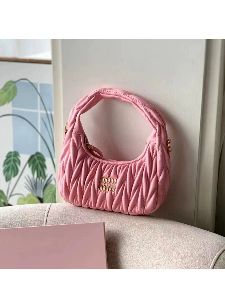 MIU Wander nappa leather hobo Shoulder Bag