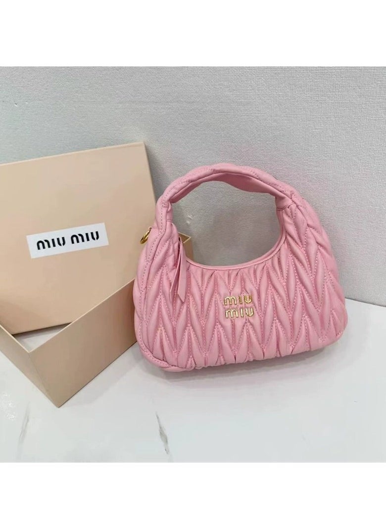 MIU Wander nappa leather hobo Shoulder Bag