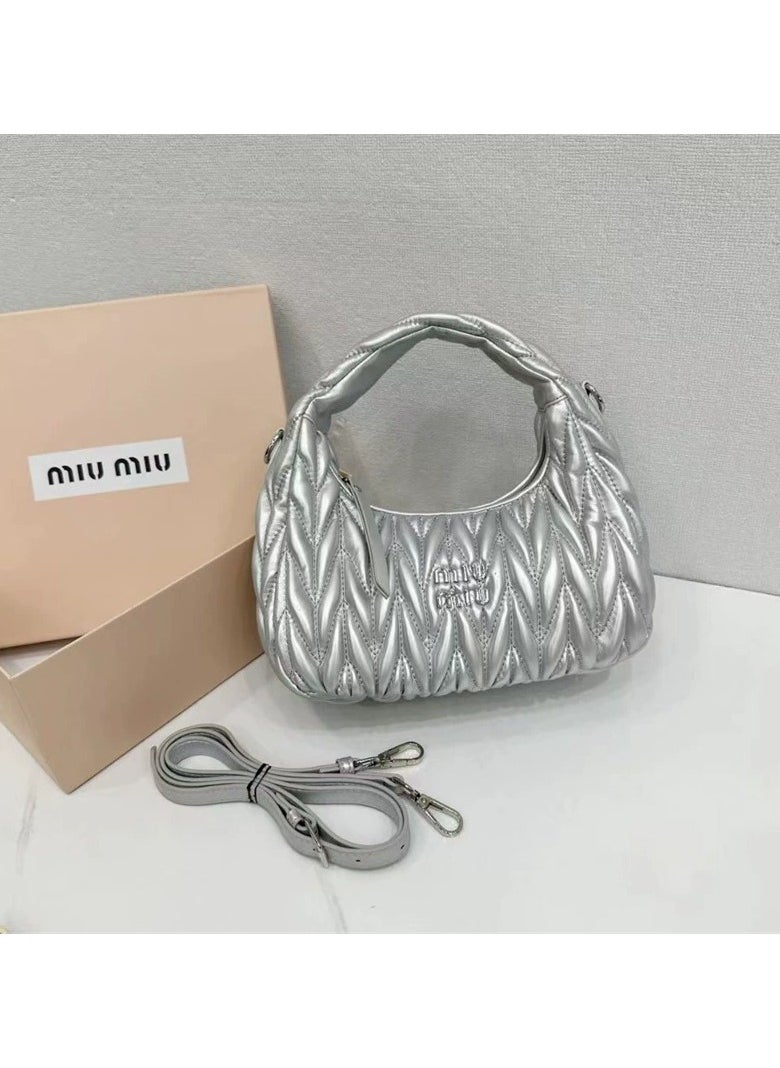 MIU Wander nappa leather hobo Shoulder Bag