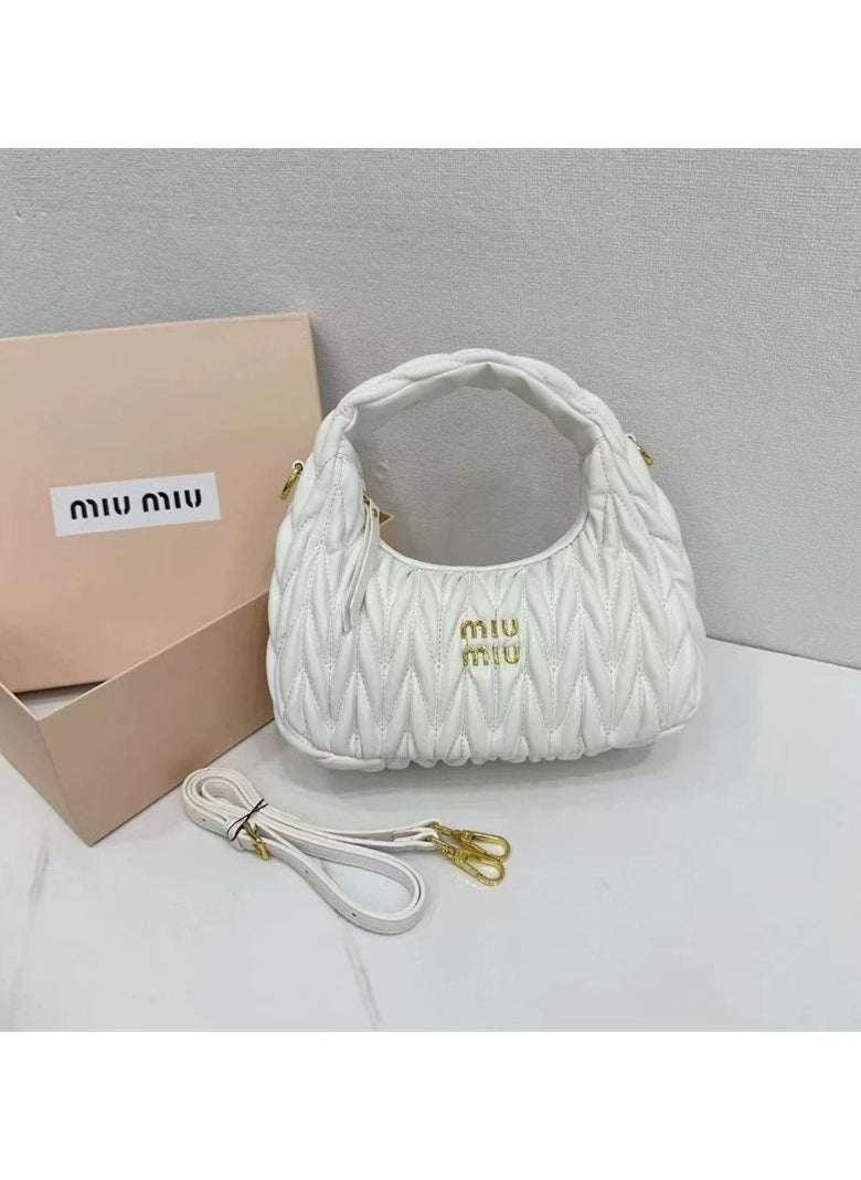 MIU Wander nappa leather hobo Shoulder Bag