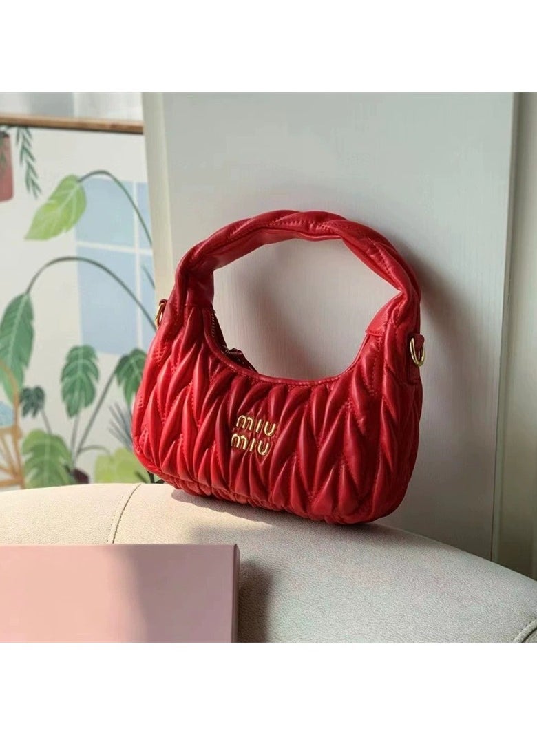 MIU Wander nappa leather hobo Shoulder Bag