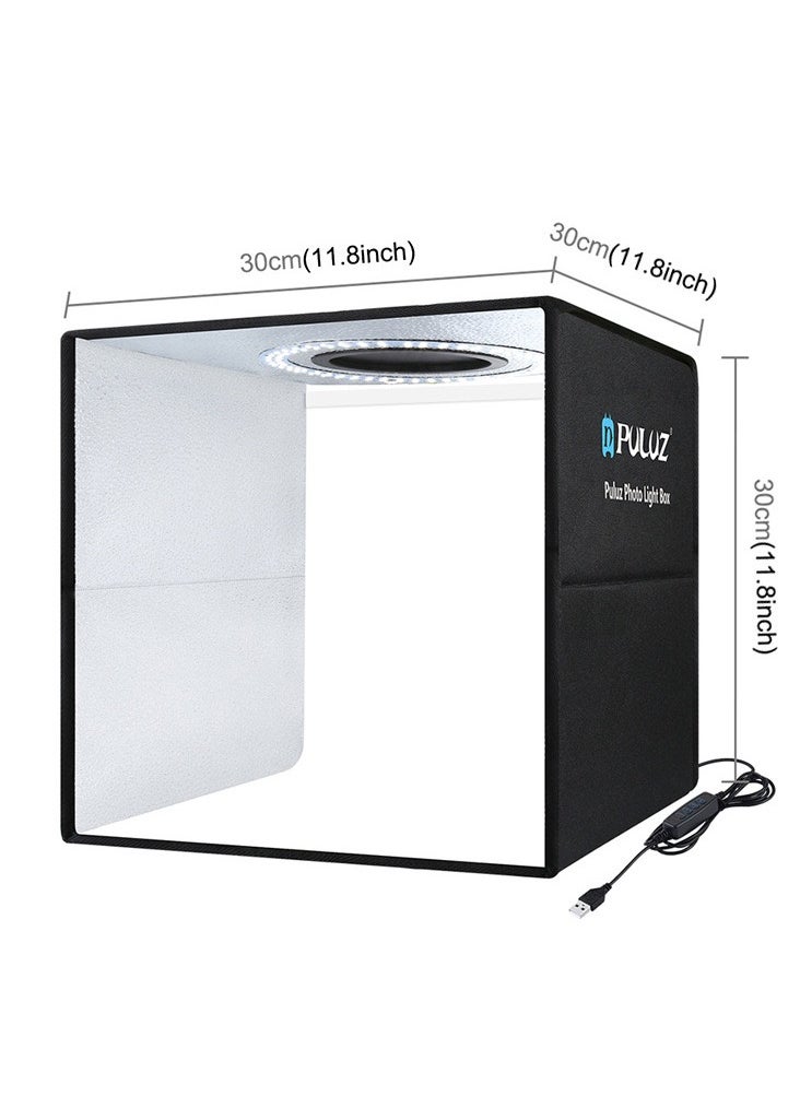 13-Piece Portable Photography Light Box And Backdrop Set Black