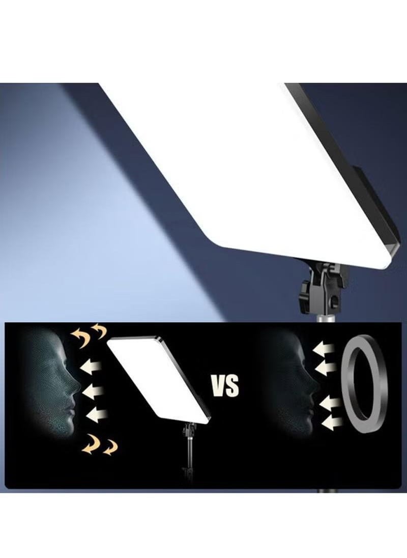 11 Inch LED Video Fill Light Kit, 2800-5600K 3 Colors Dimmable Photography Light with Desktop Stand for Video Photography