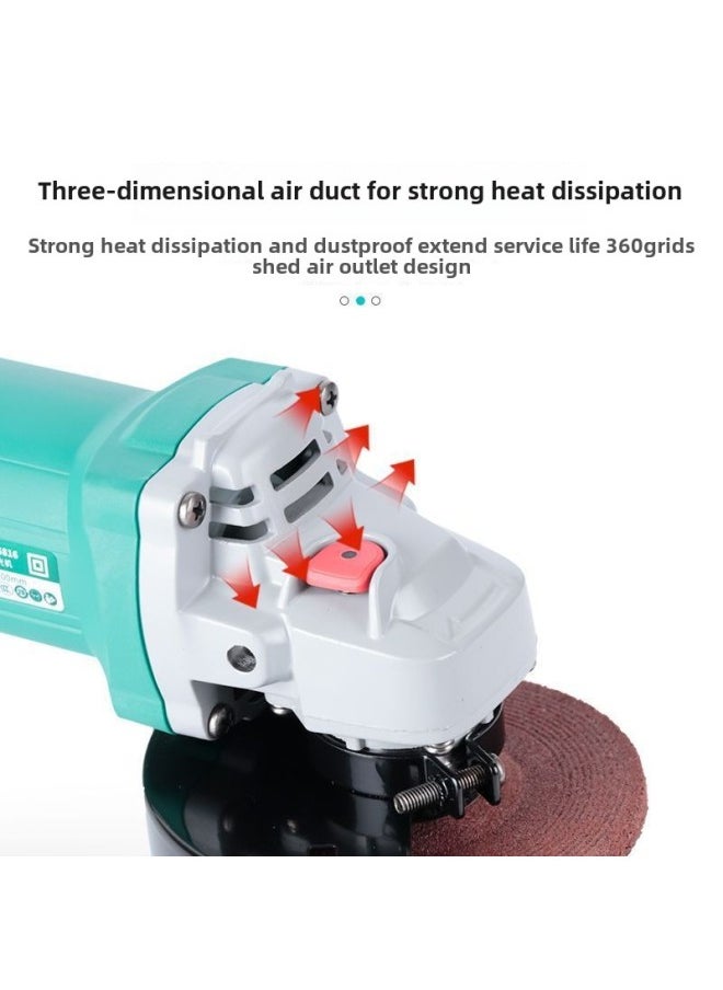 Angle Grinder High Power Hand Grinder Fine Handle Wired Original Electric Tool 100 Type Grinding Sand Machine-Color:Dayi 01-100 Angle Grinder 1020w Rear Opening +