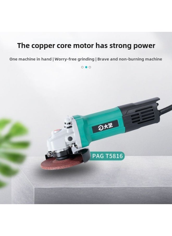 Angle Grinder High Power Hand Grinder Fine Handle Wired Original Electric Tool 100 Type Grinding Sand Machine-Color:Dayi 01-100 Angle Grinder 1020w Rear Opening +