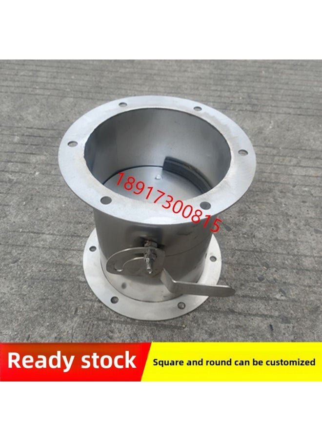 304 Stainless Steel Air Valve Actuator Air Volume Manual Fan-shaped Valve Actuator Pressure Nozzle Disc Regulating Valve Anti-handle-Color:304 Stainless Steel Manual Regulating Valve & 200