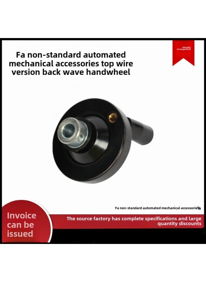 Black Bakelite Top Silk Back Wave Handwheel Rotating Handle Type 63/80/100/125/160/200-Color:Outer Diameter 80*hole 10 Top Wire