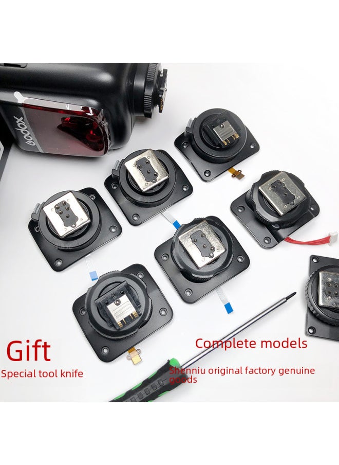 Shenniu V1 V860II TT685 TT350 V850II V350 Flash Hot Shoe Seat Replacement Accessories-Color:TT350-S Hot Shoe Seat