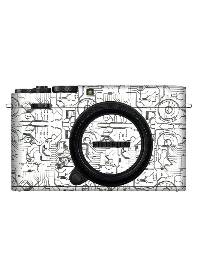 Walking Donkey Suitable For Fuji X-E4 Camera Protective Film E4 Micro Single Color Sticker Non-marking Sticker Sticker Skin Sticker-Color:Circuit White