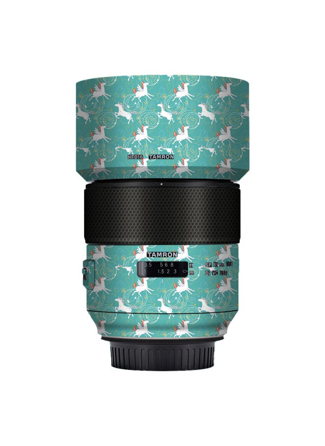 Walking Donkey Suitable For Tenglong SP85F1.8 Ginengkou Lens Sticker Skin 85 F1.8 Protective Film 3M-Color:3m Blue Flying Horse