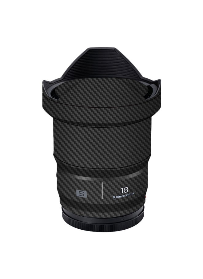 Walking Donkey Suitable For Panasonic S18F1.8 Lens All-inclusive Color Skin 18 1.8 Cartoon Protection Film-Color:Honeycomb Black