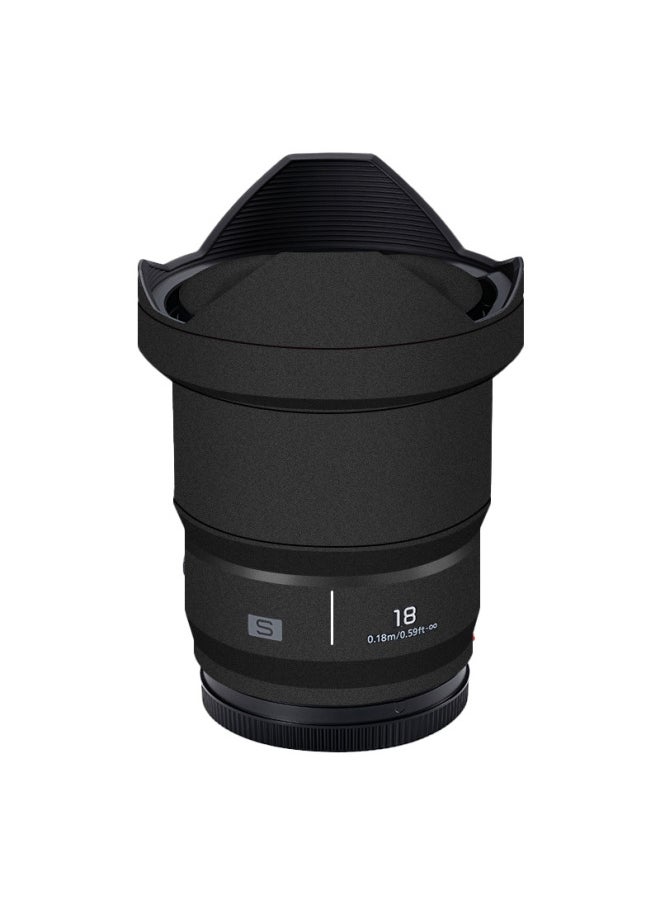 Walking Donkey Suitable For Panasonic S18F1.8 Lens All-inclusive Color Skin 18 1.8 Cartoon Protection Film-Color:Honeycomb Black
