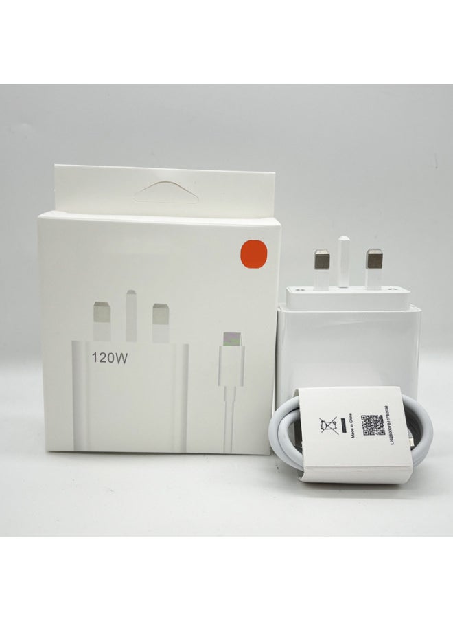 120W Original British Standard Charger Gold Standard Charger For Millet Mobile Phone USB Fast Charging Suit-Color:British Standard 67w Head + Cable + Packaging