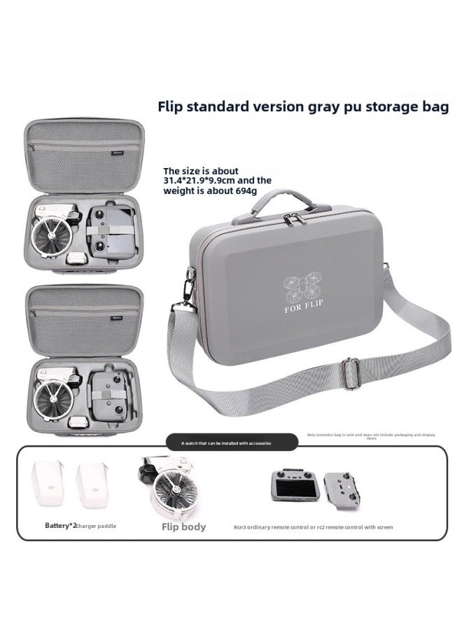 BKANO Suitable For DJI FLIP Storage Bag For DJI FLIP Standard Edition Bag Storage Box Backpack Box Portable-Colour:Flip Standard Version Universal Gray Storage Bag-Size:31.4*21.9*9.9cm