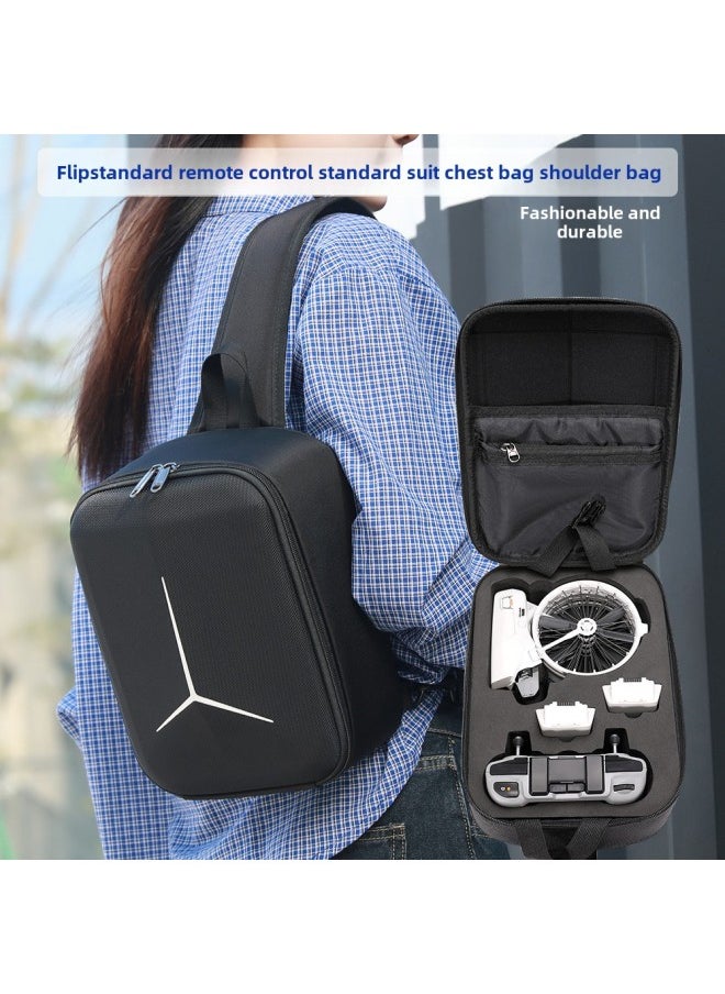 BKANO Is Suitable For DJI FLIP Storage Bag For DJI FLIP Ordinary Remote Control Hard Shell Chest Bag Backpack Accessories-Color:Flip Ordinary Remote Control Chest Bag-Size:28.4*20.8*13.1cm