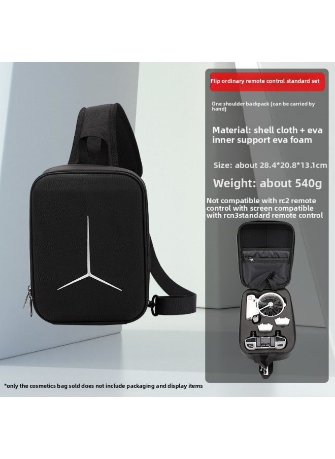 BKANO Is Suitable For DJI FLIP Storage Bag For DJI FLIP Ordinary Remote Control Hard Shell Chest Bag Backpack Accessories-Color:Flip Ordinary Remote Control Chest Bag-Size:28.4*20.8*13.1cm