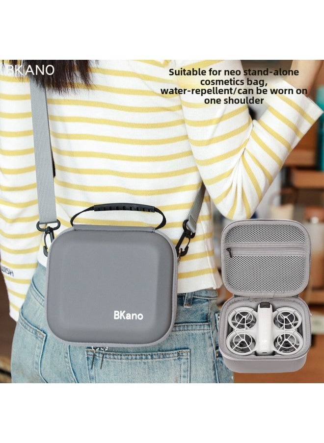 Bkano Is Suitable For DJI Neo Bag For DJI Neo Cosmetics Bag Storage Box Stand-Alone Version Bag Stand-Alone Bag Portable Bag-Color:Neo Stand-alone Version Gray Pu Shoulder Storage Box-Size:About 17.5*16*8.9cm