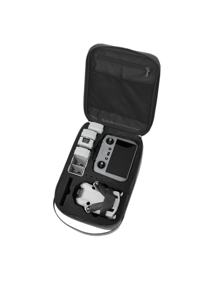 Suitable For DJI MINI 4 PRO Cosmetics Bag Box Hard Shell Bag Chest Bag Shoulder Bag Crossbody Bag Backpack-Color:MINI 4 PRO Silver Hard Shell Chest Bag-Size:About 32*22*12cm