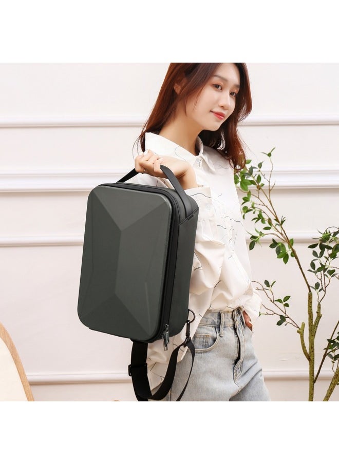 Suitable For DJI MINI 4 PRO Cosmetics Bag Box Hard Shell Bag Chest Bag Shoulder Bag Crossbody Bag Backpack-Color:MINI 4 PRO Silver Hard Shell Chest Bag-Size:About 32*22*12cm