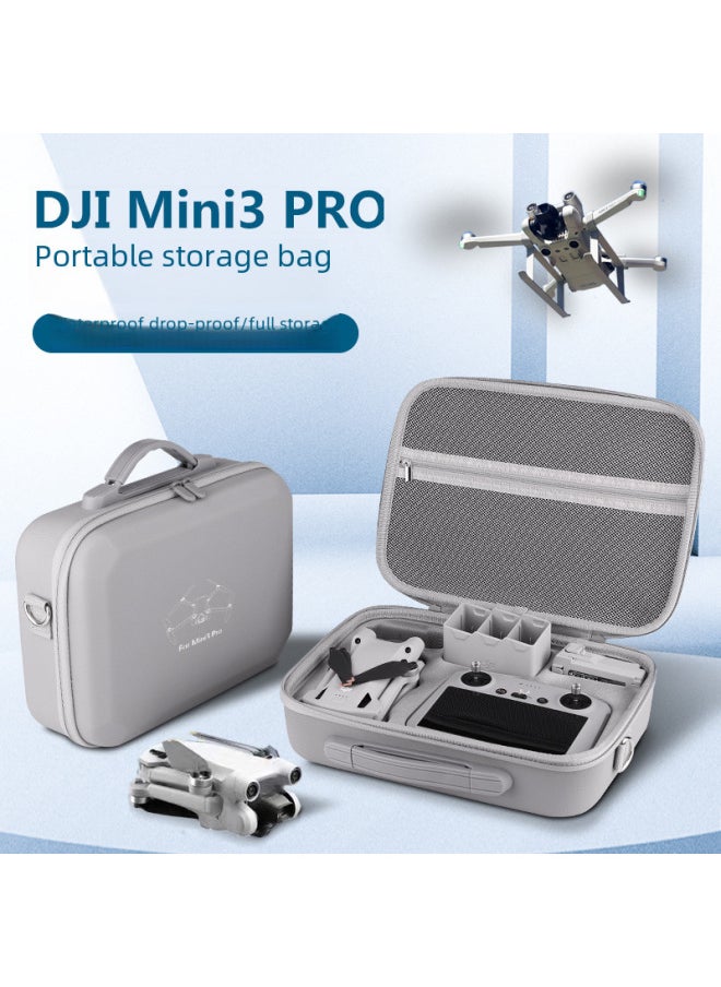 Suitable For DJI Dajiang Mini3pro Storage Bag Mini3 Universal Portable Bag Shoulder Bag Crossbody Waterproof Accessories Box-Color:mini3Pro Single Machine With Screen (high-end Leather)-Size:30*23.5*8.5cm