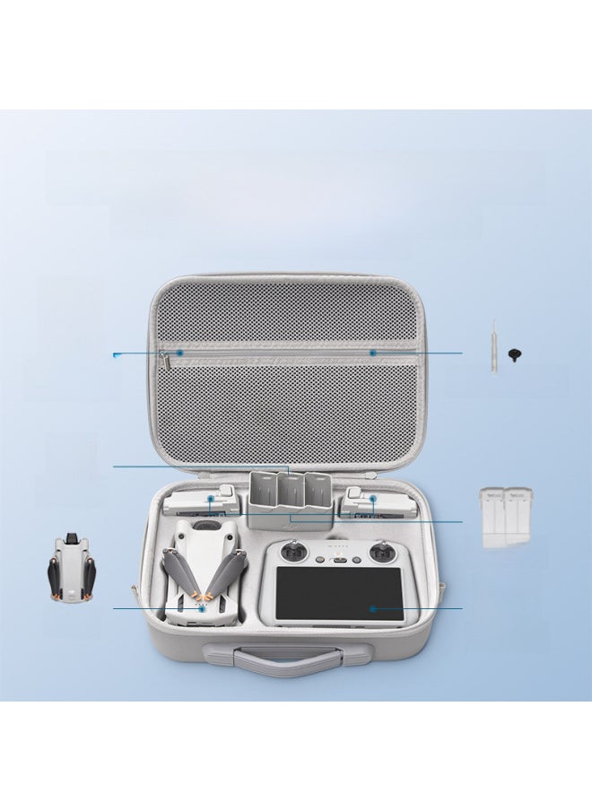 Suitable For DJI Dajiang Mini3pro Storage Bag Mini3 Universal Portable Bag Shoulder Bag Crossbody Waterproof Accessories Box-Color:mini3Pro Single Machine With Screen (high-end Leather)-Size:30*23.5*8.5cm
