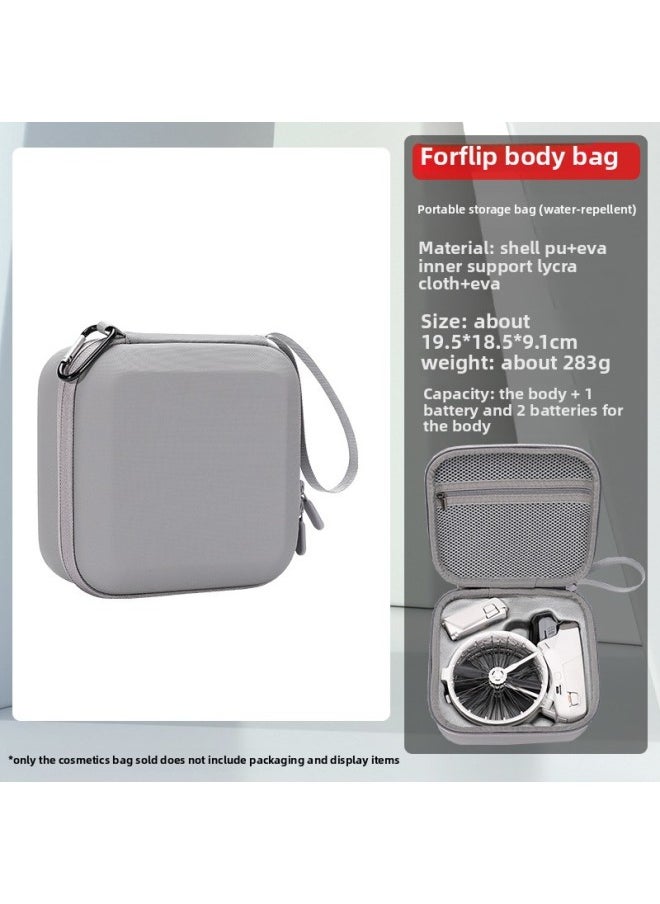 BKANO Is Suitable For DJI FLIP Storage Bag Body Storage Bag For DJI FLIP Storage Box Single Machine Body Bag-Color:Flip Gray Pu Body Storage Bag-Size:19.5*18.5*9.1cm