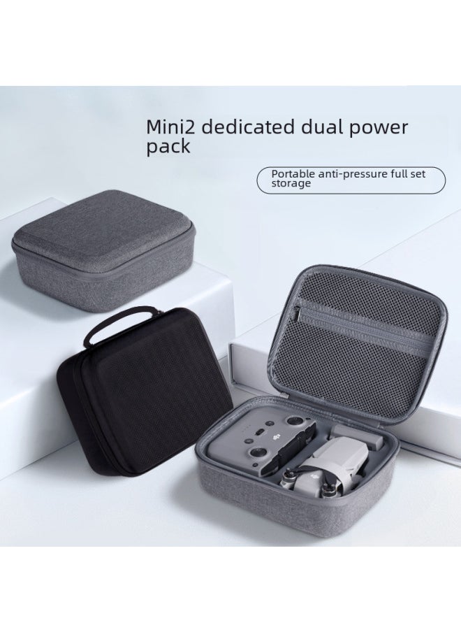Suitable For Dajiang Mini2/SE Storage Bag Body Remote Control Suitcase Royal Mini 2 Portable Accessories Bag-Size:Gray (dual-electric Version)