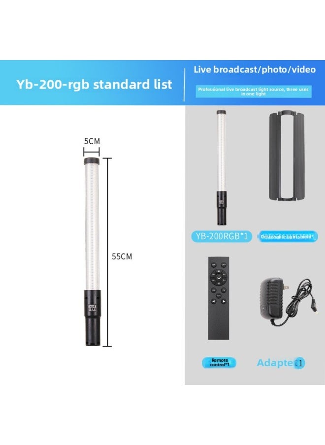 RGB Full-color Light Stick Handheld Stick Light LED Fill Light Studio Atmosphere Light Outdoor Photography Lighting Light-Light Source Color:20w Rgb Full Color Rod Light