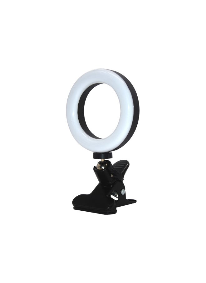 Mobile Phone Ring Fill Light-shaped Light Portable 6-inch 8-inch 10-inch 12-inch Live Broadcast Beauty Universal Selfie Clip Light Table Lamp-Light Source Color:6-inch (16cm) Clip Lamp