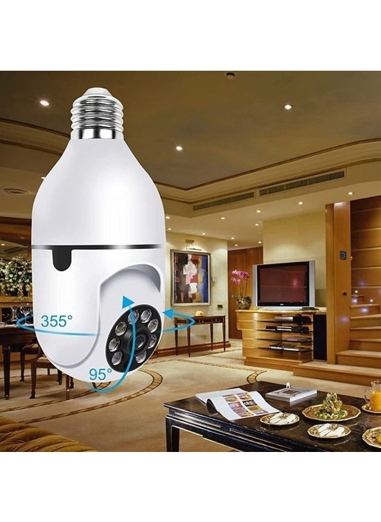 Wifi 360 Panoramic Bulb Camera Night Vision Audio Smart Motion Detector