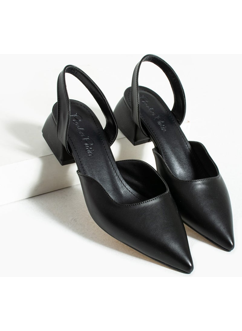 Pink Potin Pointed Toe Open Side Women's Heeled Shoes 63-1660-24