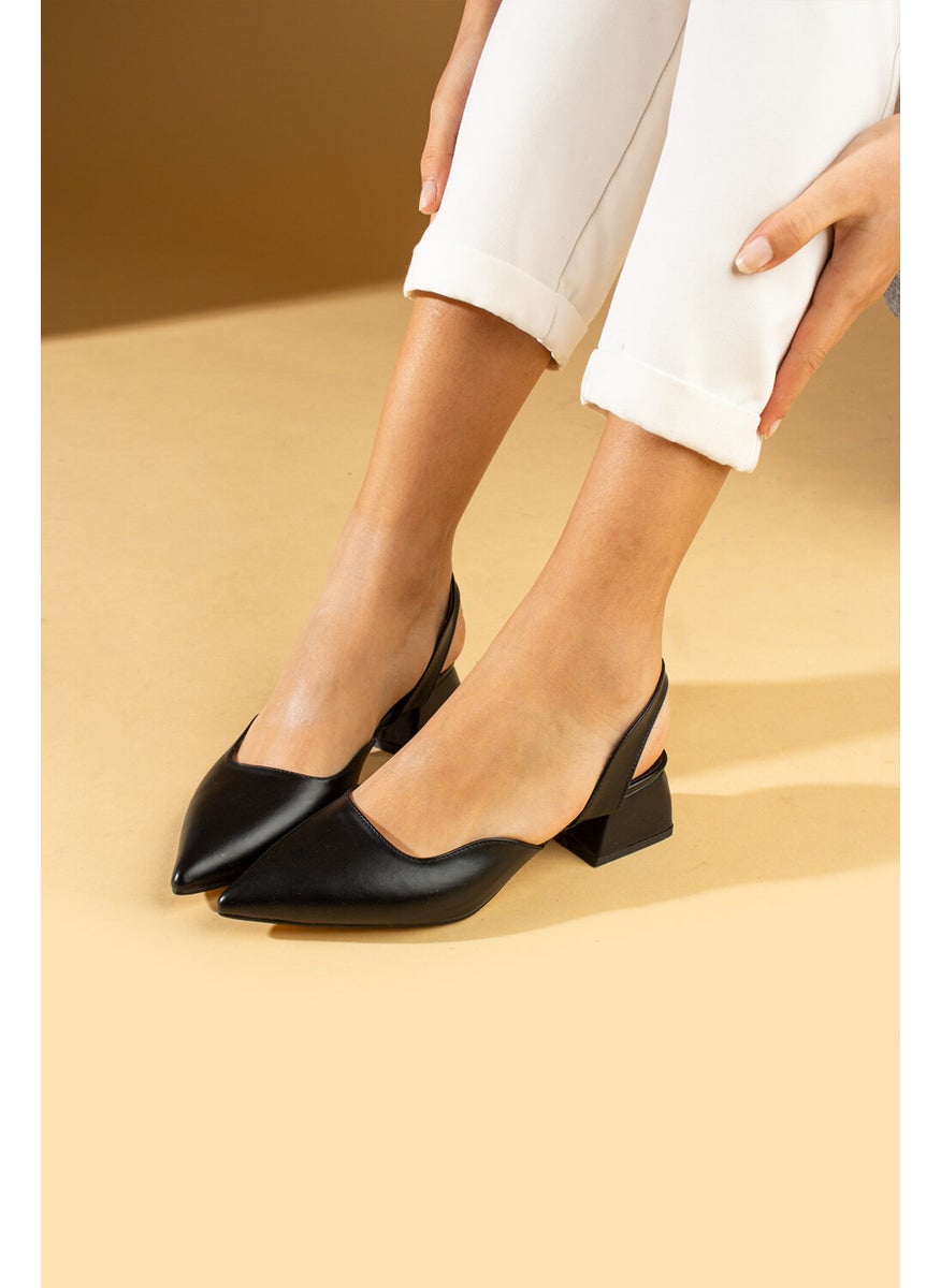 Pink Potin Pointed Toe Open Side Women's Heeled Shoes 63-1660-24