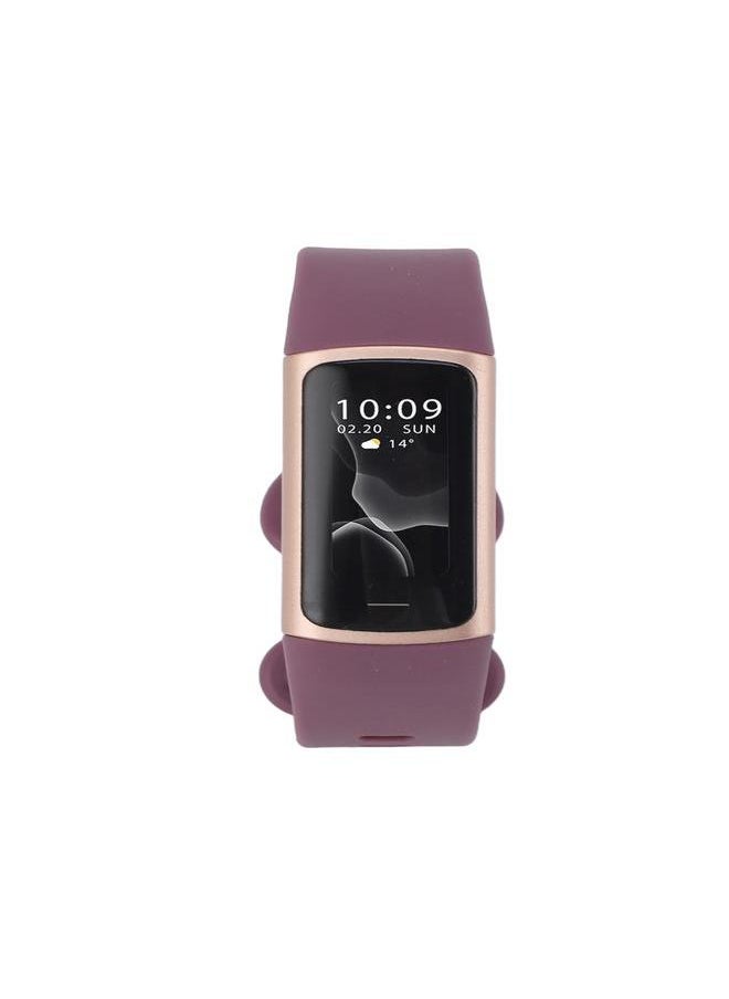 C68 Smart Bracelet IP68 Waterproof 90mah USB Charging Pedometer Temperature Sleep Monitoring Sports Modes Smart Band for Gift Purple