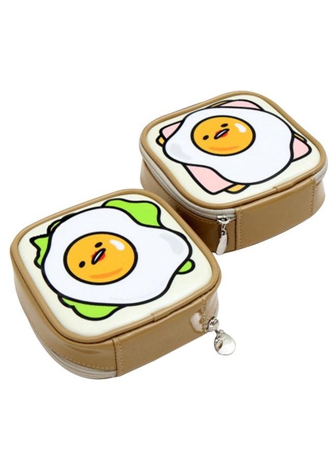 Fashion Cartoon Cute Women Girls PVC Waterproof Makeup Bag Zipper Cosmetic Pouch(Brown )