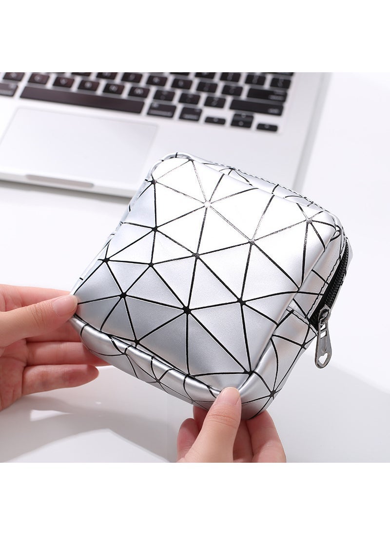 Sanitary napkin storage bag portable high-end student large capacity small bag for Aunt towel sanitary napkin monthly bag Fluorescent color