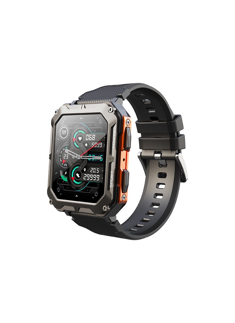 C20pro DaFit Bluetooth Call Rugged Sport Smart Watch Band Orange