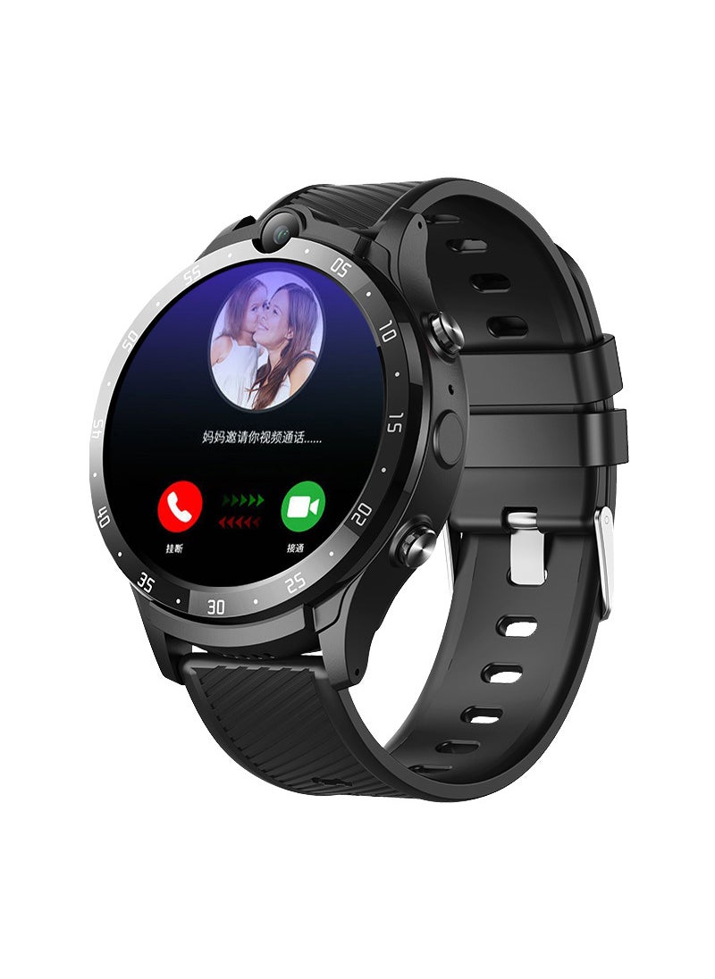 Smartphone Watch Full Network 4G Y33 Card Insertion Video Payment Location Children Middle School Students Silicone Strap Black
