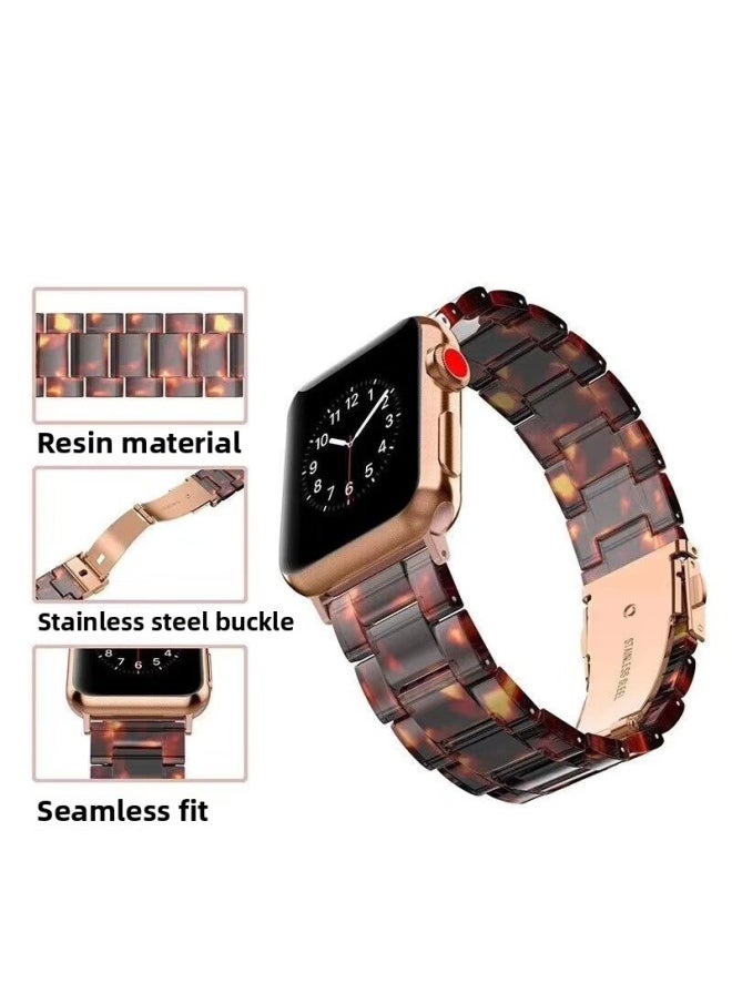 For Apple Resin Strap Iwatch8/7/SE/65/3 Generation Manufacturers Three Smart Watch Straps-Color:Green White-Exterior Dimension:38/40/41/(10th Generation) 42mm