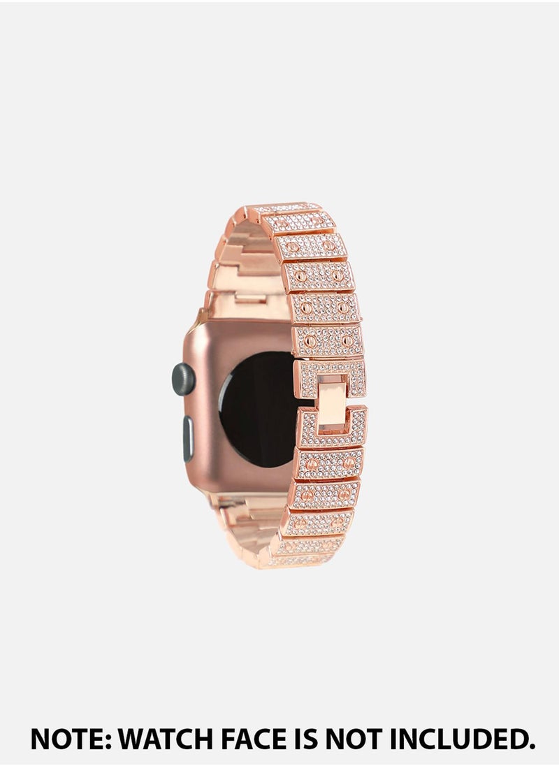 Embellished Casual Chain Strap Alloy Apple Watch Strap with Case For Women | 42mm/44mm/45mm