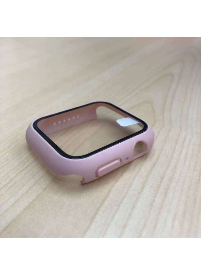For Apple Iwatch10 Generation Watch Protective Case PC Tempered Film 360 Degree All-in-one Watch Case-Color:Black-Appearance Size:40MM-boxed