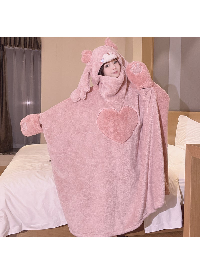 2023 Coral Fleece Sleepwear Long Hooded Thick Homewear HFF-W635