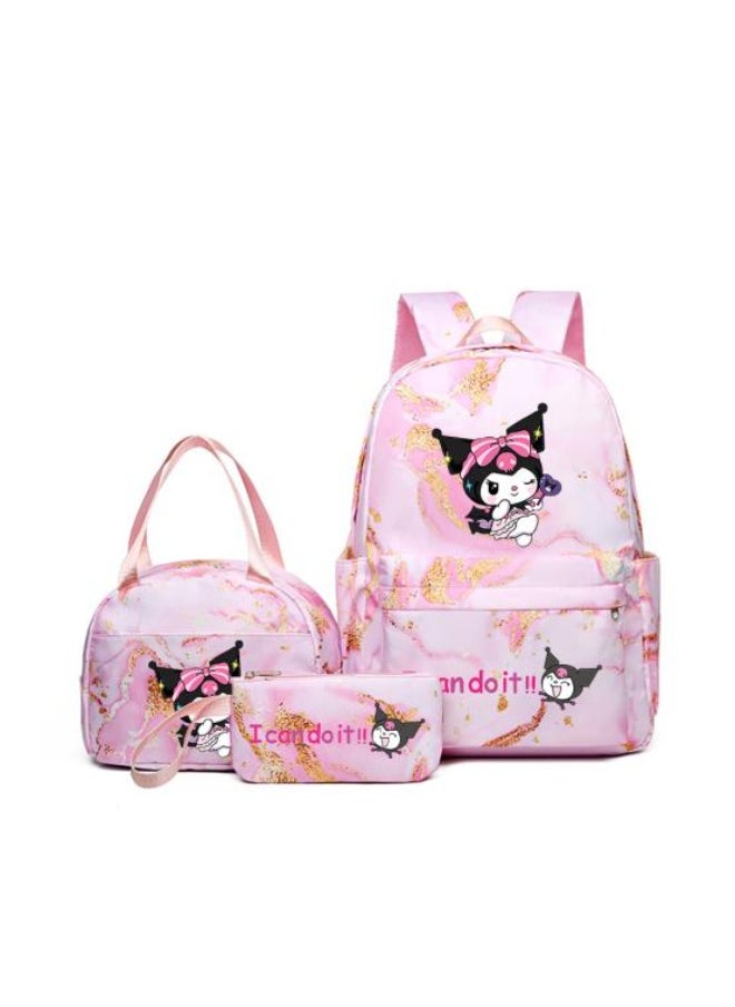 Vibrant cartoon print bag combination! Lightweight design + large-capacity partition | Fully adapted for children/student/outdoor sports - 612
