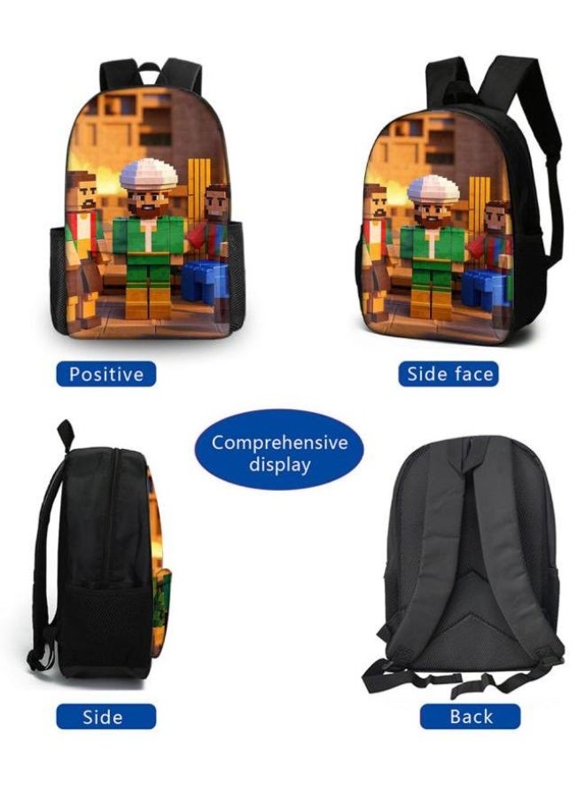 The latest universal cartoon new three-piece schoolbag (for students, teenagers, children) - 75
