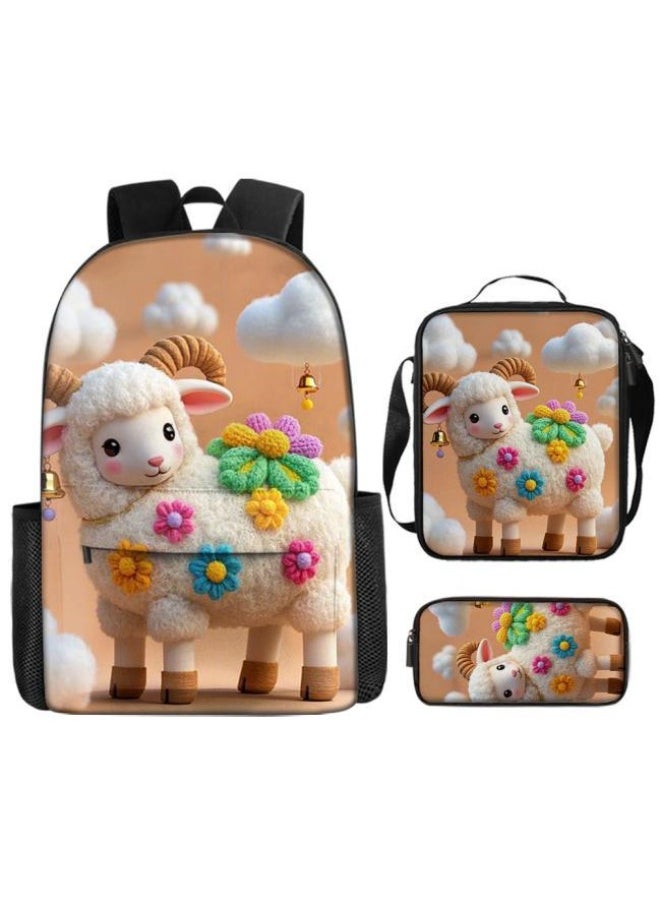The latest universal cartoon new three-piece schoolbag (for students, teenagers, children) - 39