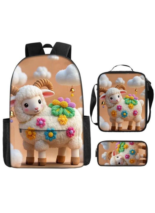 The latest universal cartoon new three-piece schoolbag (for students, teenagers, children) - 39